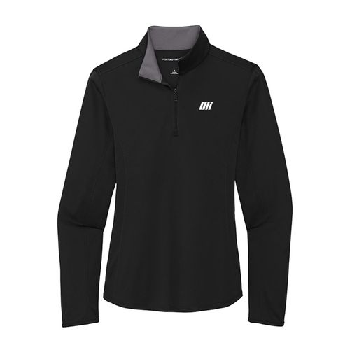 Ladies Black Quarter Zip Pullover image thumbnail