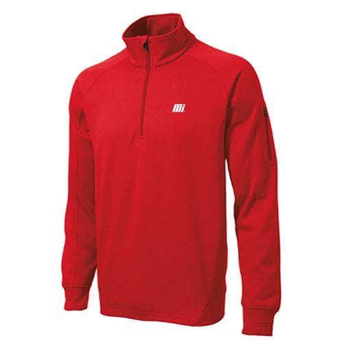 Men's Red Quarter Zip Fleece Pullover image thumbnail