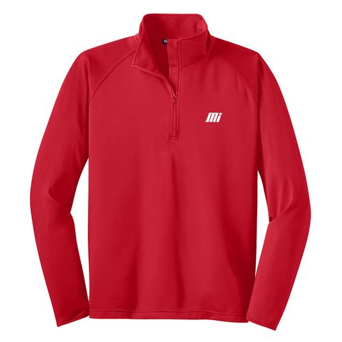 Men's Tall Red Quarter Zip Pullover image thumbnail