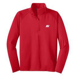 Image of Men's Tall Red Quarter Zip Pullover