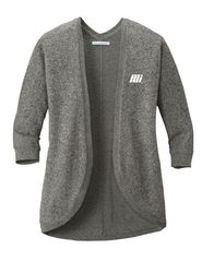 Image of Ladies' Warm Grey Marled Cocoon Sweater