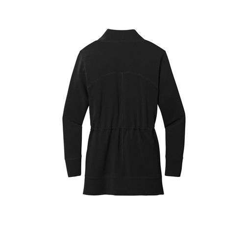 Ladies' Black Microterry Cardigan image thumbnail