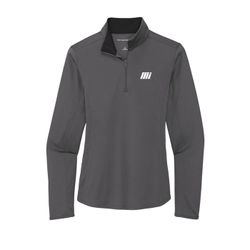 Image of Ladies Steel Grey Quarter Zip Pullover
