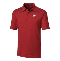 Image of Men's Cutter & Buck Cardinal Striped Polo