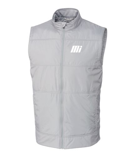 Cutter & Buck Polish Grey Quilted Windbreaker Vest image thumbnail