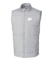 Image of Cutter & Buck Polish Grey Quilted Windbreaker Vest