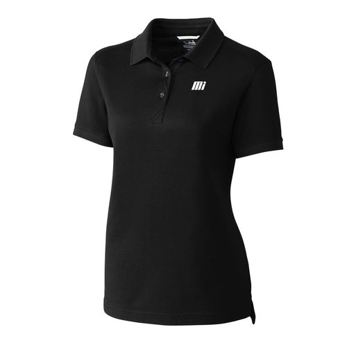 Cutter & Buck Ladies' Black Tri-Blend Pique Polo image thumbnail