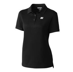 Image of Cutter & Buck Ladies' Black Tri-Blend Pique Polo