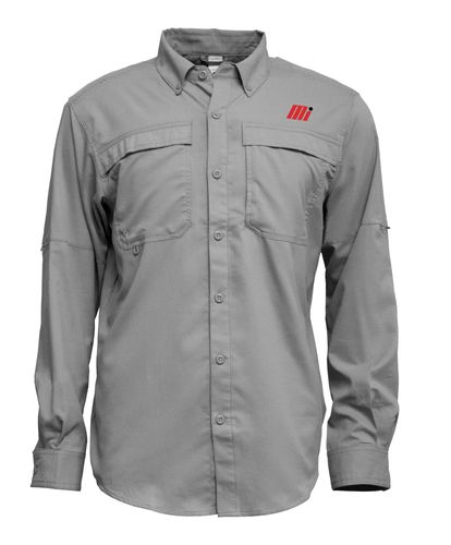 Charcoal Fishing Shirt with Button Down Collar image thumbnail