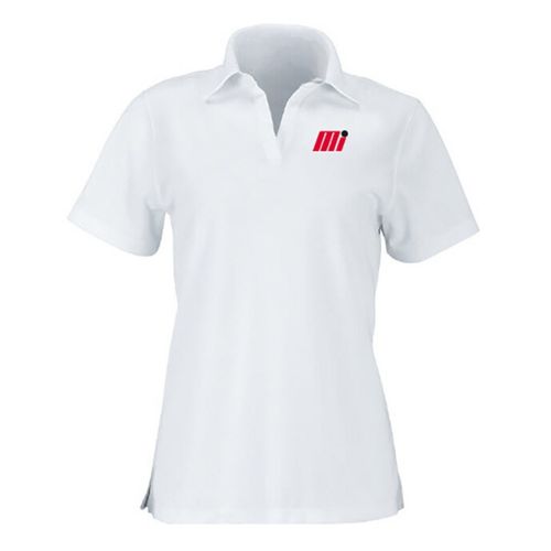 Ladies' White Sueded Performance Polo image thumbnail