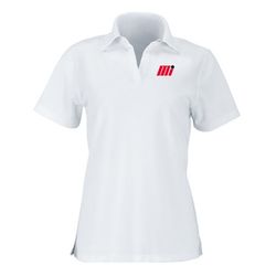Image of Ladies' White Sueded Performance Polo