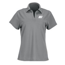 Image of Ladies' Grey Sueded Performance Polo