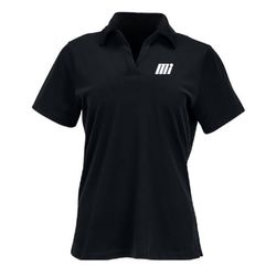 Image of Ladies' Black Sueded Performance Polo
