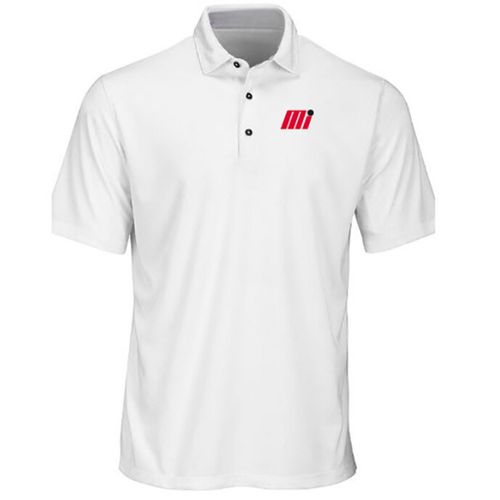 Men's White Sueded Performance Polo image thumbnail