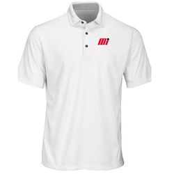 Image of Men's White Sueded Performance Polo
