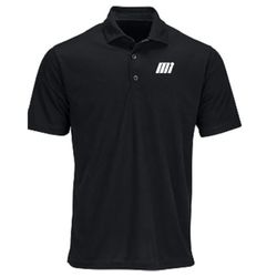 Image of Men's Black Sueded Performance Polo