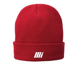 Image of Red Fleece Lined Beanie