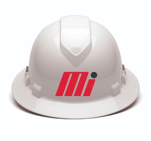 White Full Brim Vented Hard Hat image thumbnail