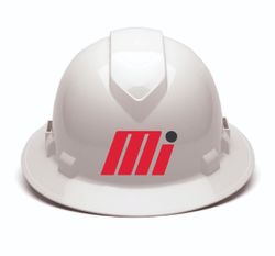 Image of White Full Brim Vented Hard Hat