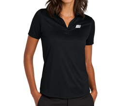 Image of PREORDER-Ladies' Recharge Jersey Polo in Deep Black 