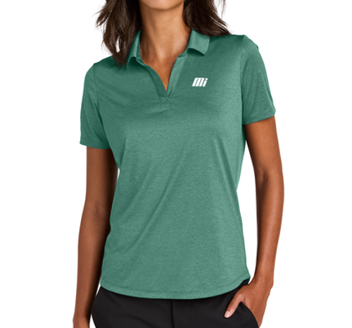 Ladies' Recharge Jersey Polo in Sage Heather image thumbnail