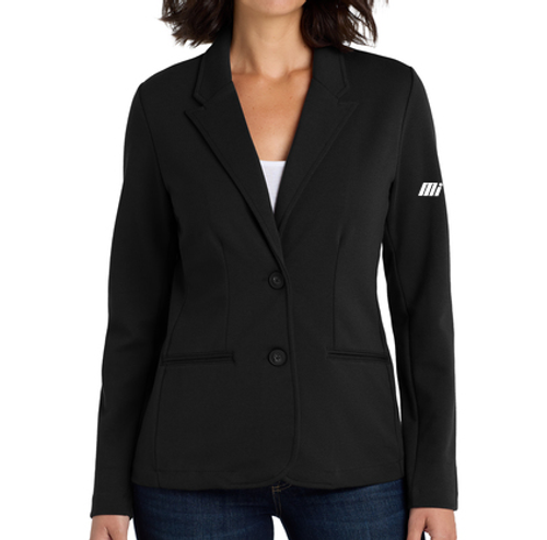 PREORDER-Ladies' Knit Blazer in Black  image thumbnail