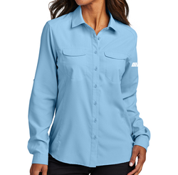 Image of PREORDER-Ladies' Long Sleeve UV Daybreak Shirt in Light Blue