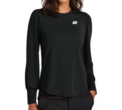 Image of PREORDER-Ladies' Stretch Jersey Top in Deep Black