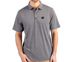 Image of Men's Cutter & Buck Black Heather Stripe Polo