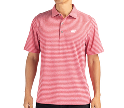 Image of Men's Cutter & Buck Red Heather Stripe Polo