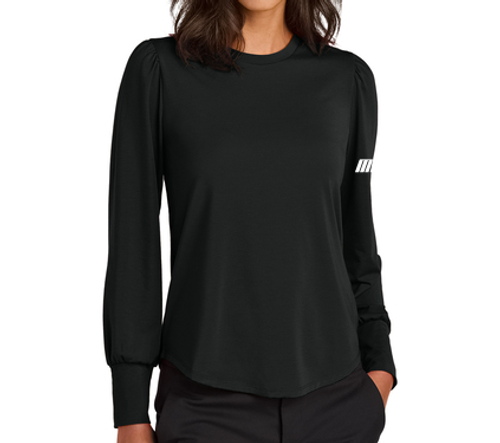 Ladies' Stretch Jersey Top in Deep Black image thumbnail