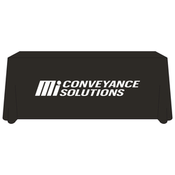 Image of Black 6' Conveyance Solutions Table Cover