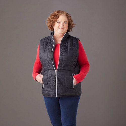 Cutter & Buck Ladies' Black Puffer Vest image thumbnail