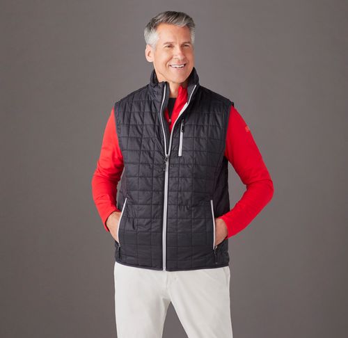 Cutter & Buck Men's Black Puffer Vest image thumbnail