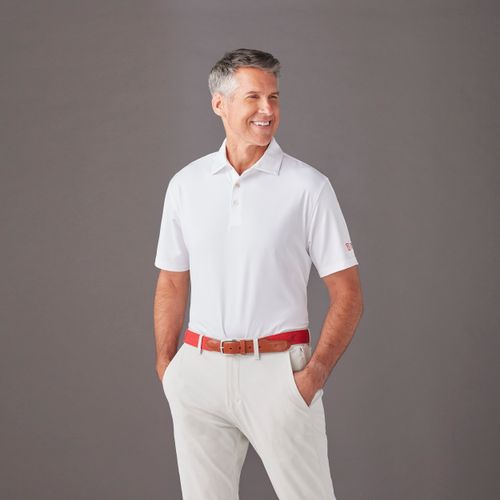 Peter Millar Men's White Performance Polo image thumbnail