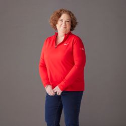 Image of Nike Ladies' Red Half Zip Pullover