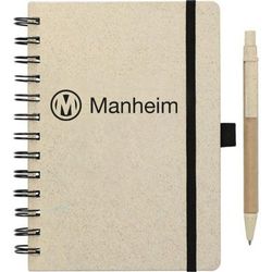 Image of 5" x 7" Wheat Straw Notebook With Pen