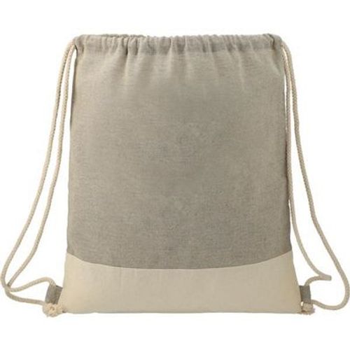 Split Recycled Cotton Drawstring Bag image thumbnail