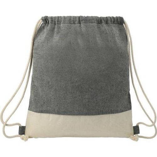 Split Recycled Cotton Drawstring Bag image thumbnail