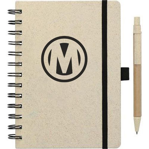 5" x 7" Wheat Straw Notebook With Pen image thumbnail