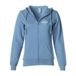 Image of LADIES LIGHTWEIGHT ZIP HOODED SWEATSHIRT