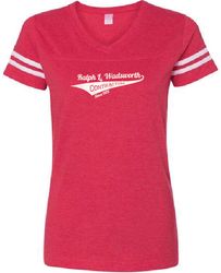 Image of WOMENS FOOTBALL V-NECK TEE