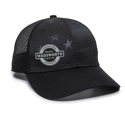 DEBOSSED AMERICAN FLAG MESH BACK CAP image thumbnail