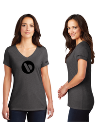 Image of V-Neck Tee - Ladies' Tri-Blend Shirt (INV)