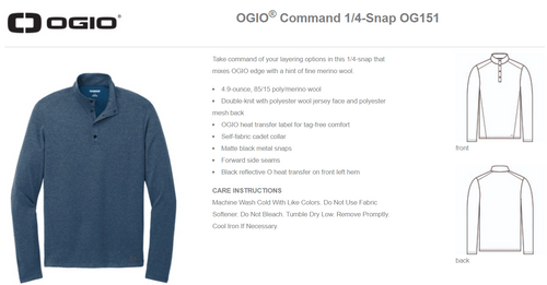 Shirt - OGIO Command 1/4-Snap (ODL) image thumbnail