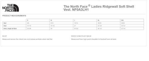 Vest - Ladies North Face Ridgewall Soft Shell (ODL) image thumbnail