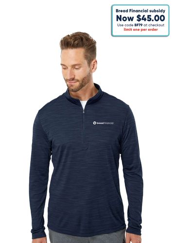 Jacket - Men's Adidas Lightweight Melange 1/4-Zip Pullover (ODL) image thumbnail
