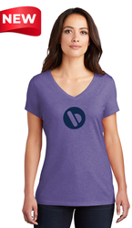 Image of T-Shirt - Ladies' Purple B-Coin V-Neck (INV)