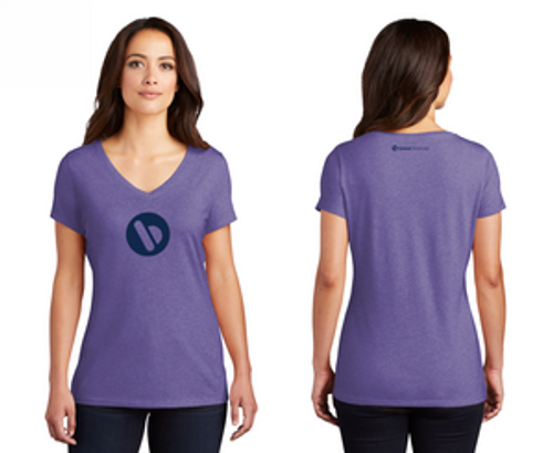 T-Shirt - Ladies' Purple B-Coin V-Neck (INV) image thumbnail