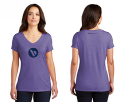 Image of T-Shirt - Ladies' Purple B-Coin V-Neck (INV)